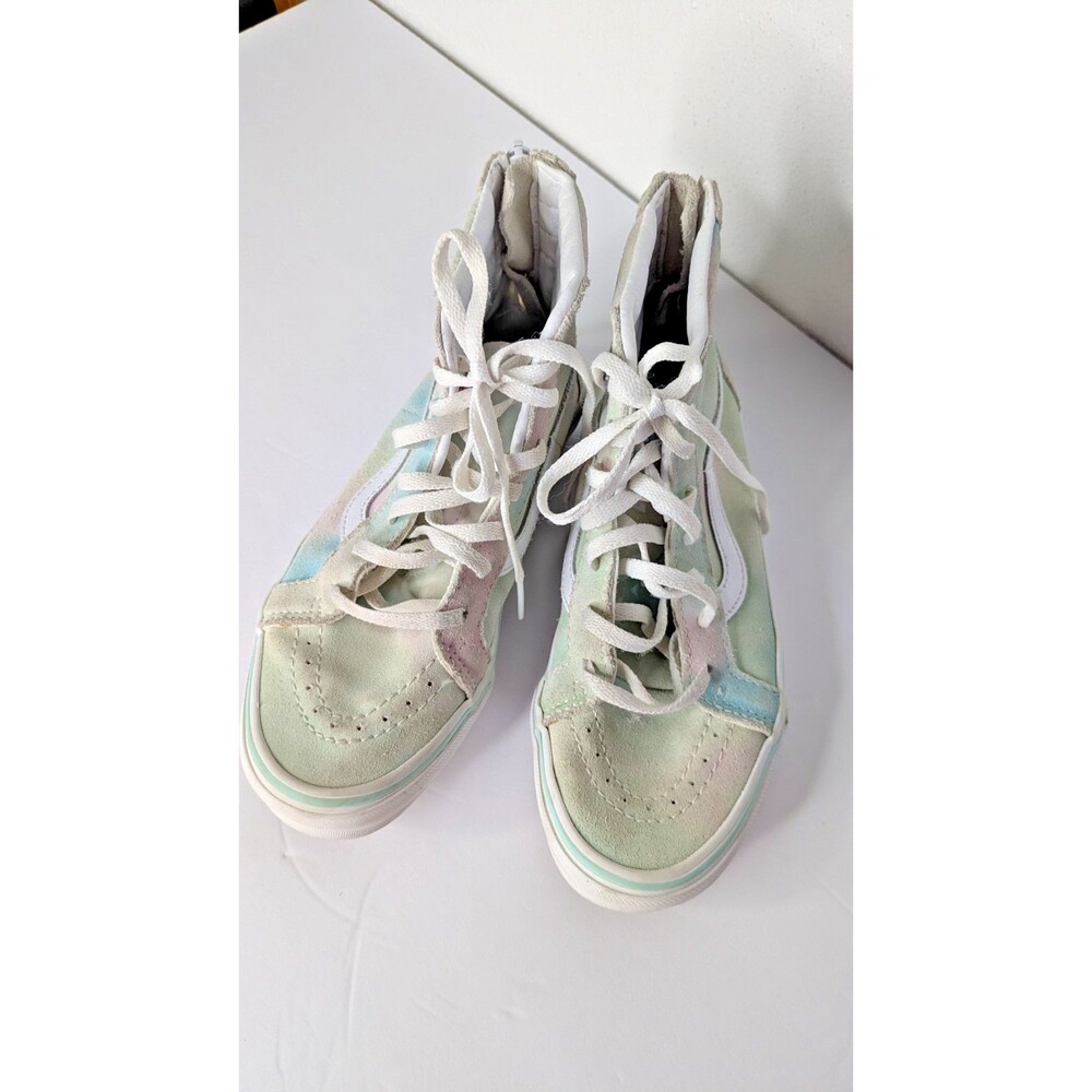 Vans Sk8 Hi Zip Rainbow Pastel Multicolor Back Zip High Top Kid Size US 3 - Picture 4 of 9
